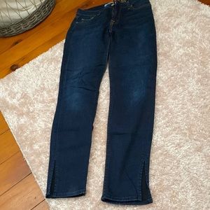 7 for all mankind dark skinny denim